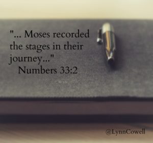 God commanded Moses to make a record all the Israelites journey. Maybe we should record all He has done for us as well.