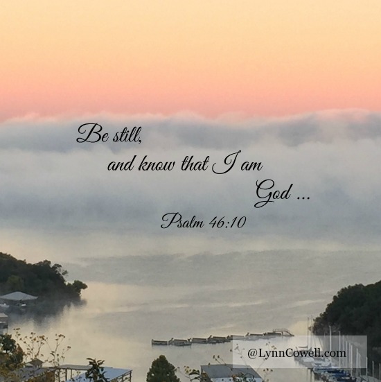 He says, “Be still, and know that I am God; I will be exalted among the nations, I will be exalted in the earth.” Psalm 46:10